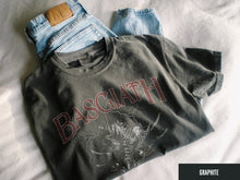 Load image into Gallery viewer, Basgiath war college shirt, Distressed Fourth wing merch, Iron flame merch, Tairn and Violet Sorrengail, bookish shirt, reading shirt