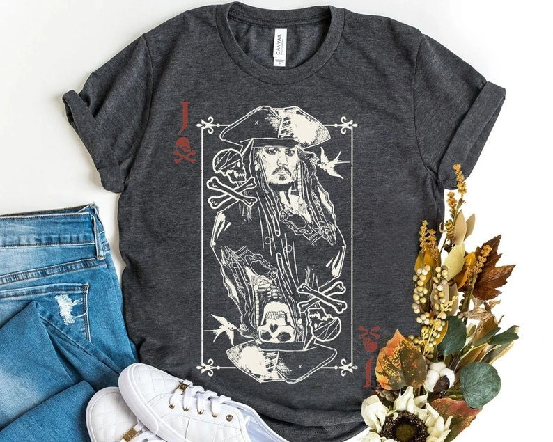 Disney Captain Jack Sparrow Playing T-shirt, Magic Kingdom Trip Unisex T-shirt Family Birthday Gift Tee