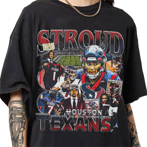 a man with tattoos wearing a black shirt with images of football players