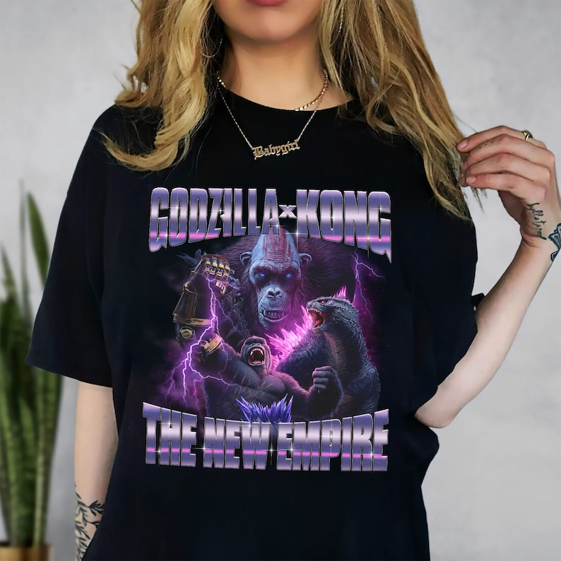 Godzilla X Kong The New Empire T-Shirt, Godzilla X Kong 2024 Tee, Godzilla Movie Shirt, Godzilla Movie 2024 Gift, Unisex T-Shirt